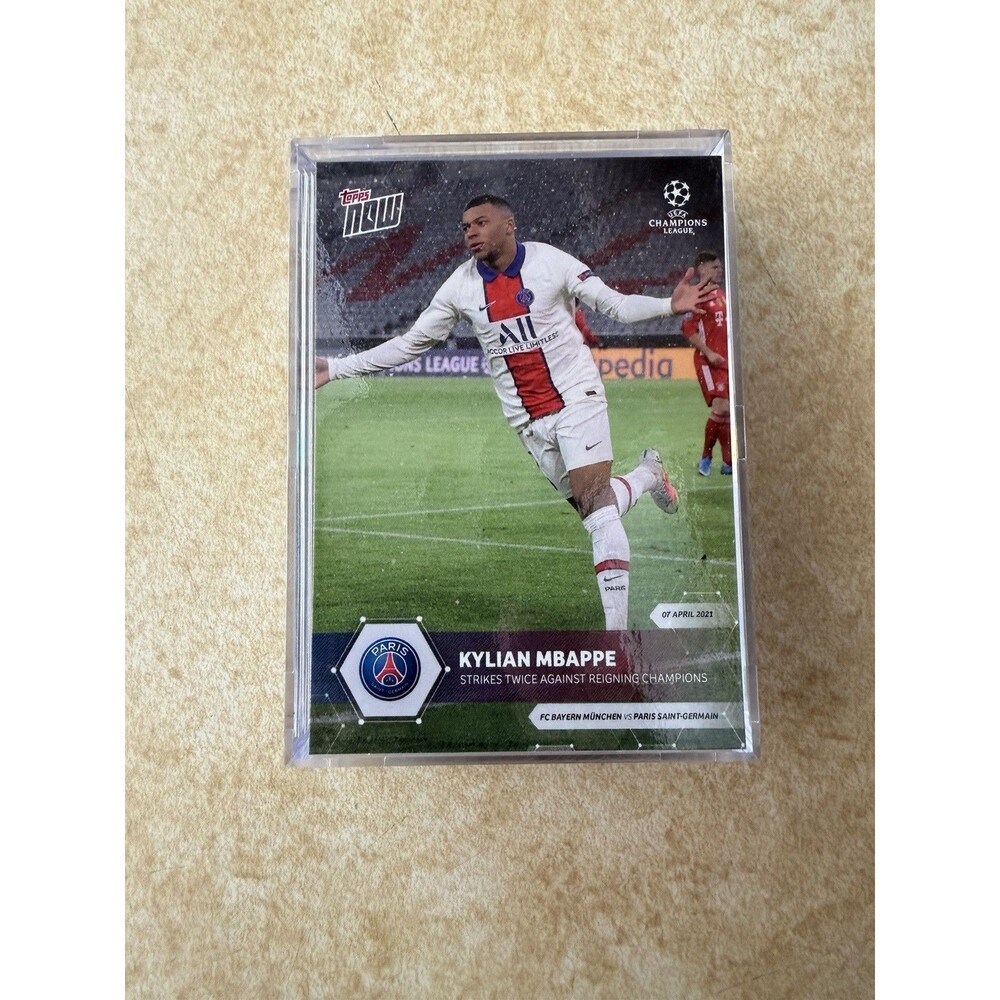 2021 Topps Now UCL Scores Twice #61 Kylian Mbappe Lot 13 Cards In Case